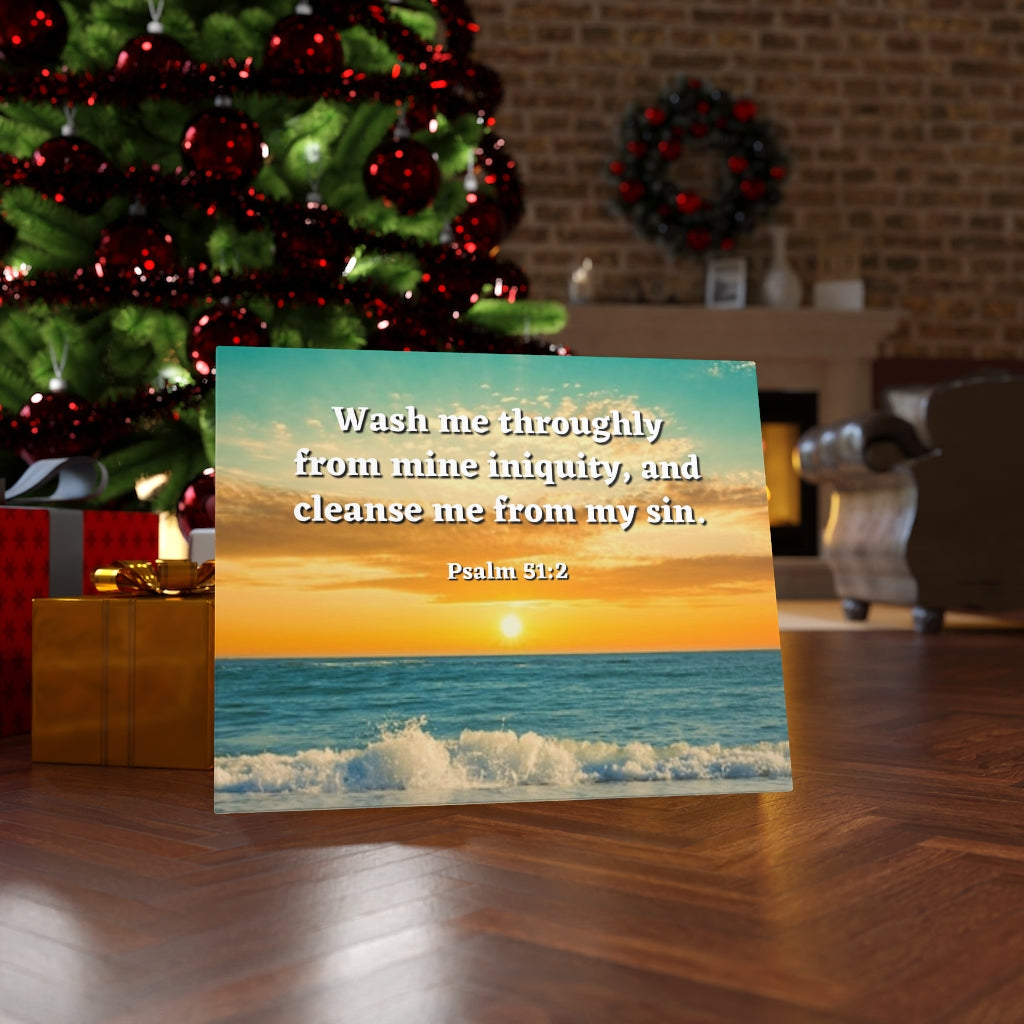 Scripture Walls Washed Away Psalm 51:2 Bible Verse Canvas Christian Wall Art Ready to Hang Unframed-Express Your Love Gifts