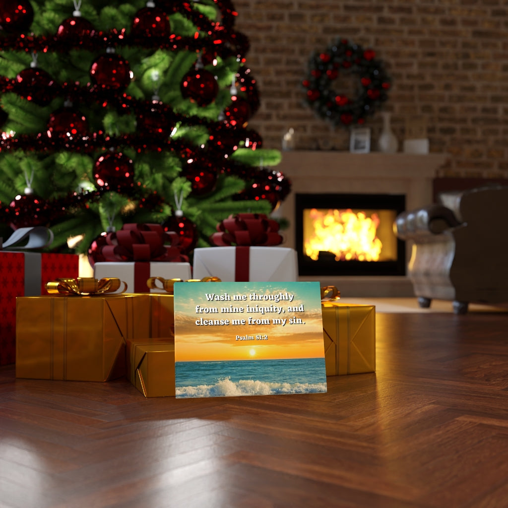 Scripture Walls Washed Away Psalm 51:2 Bible Verse Canvas Christian Wall Art Ready to Hang Unframed-Express Your Love Gifts