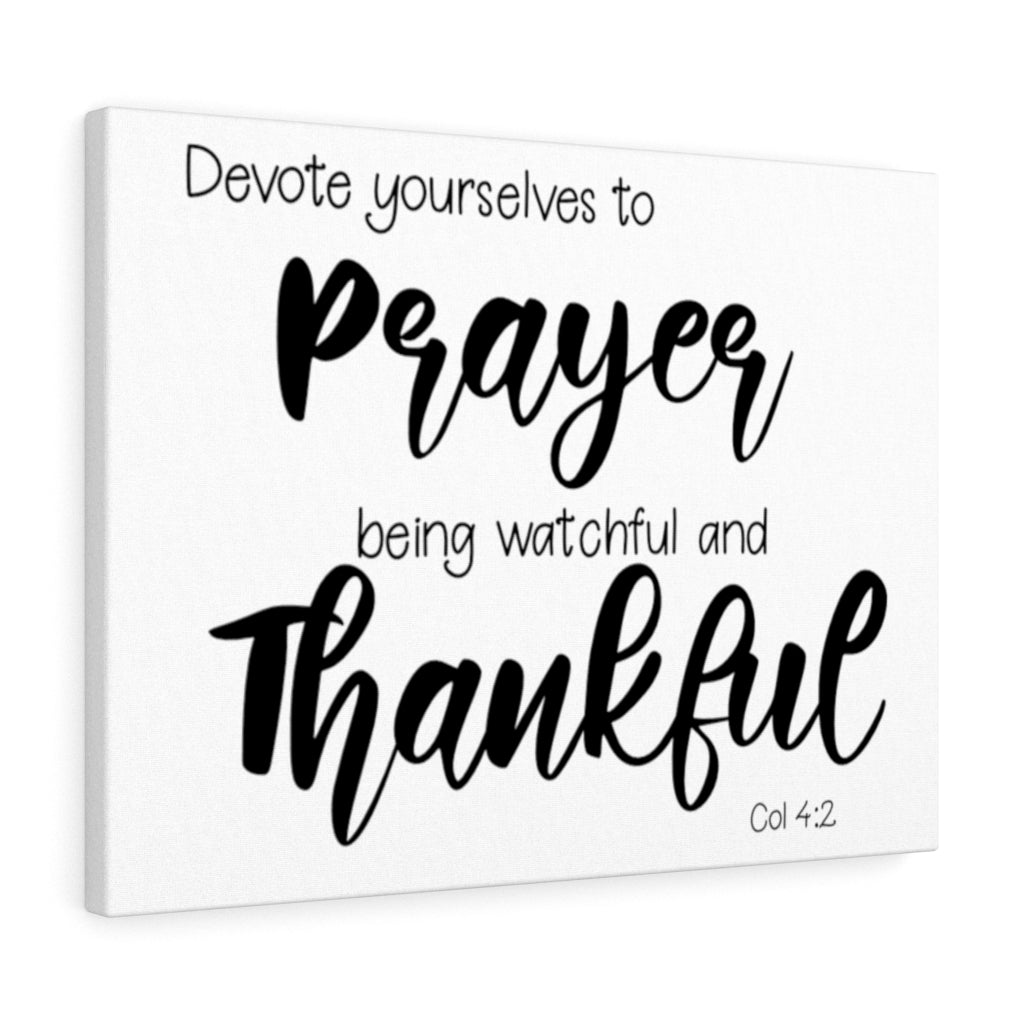Scripture Walls Watchful And Thankful Col 4:2 Bible Verse Canvas Christian Wall Art Ready to Hang Unframed-Express Your Love Gifts
