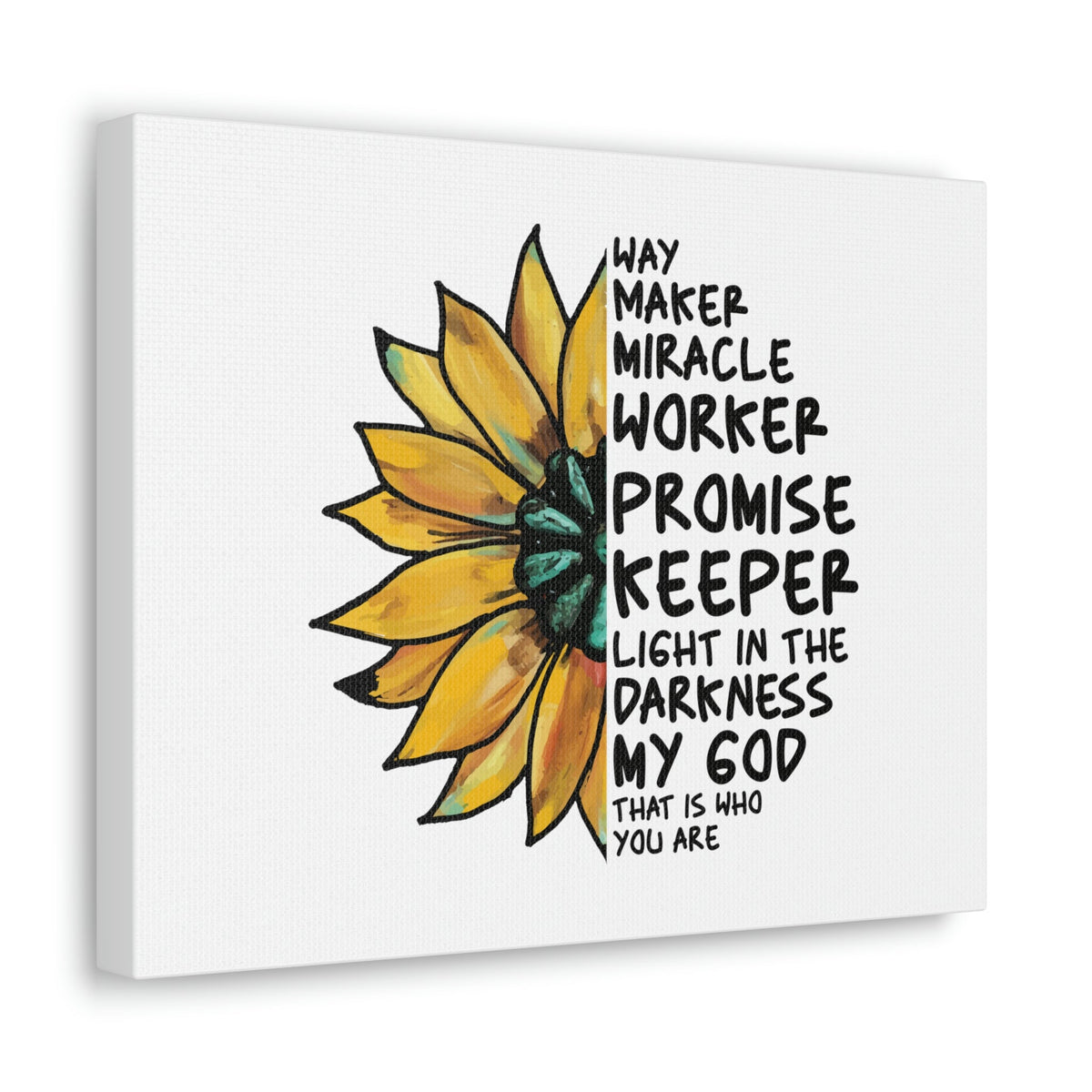 Scripture Walls Way Maker, Miracle Worker 1 John 1:5 Yellow Flower Christian Wall Art Bible Verse Print Ready to Hang Unframed-Express Your Love Gifts
