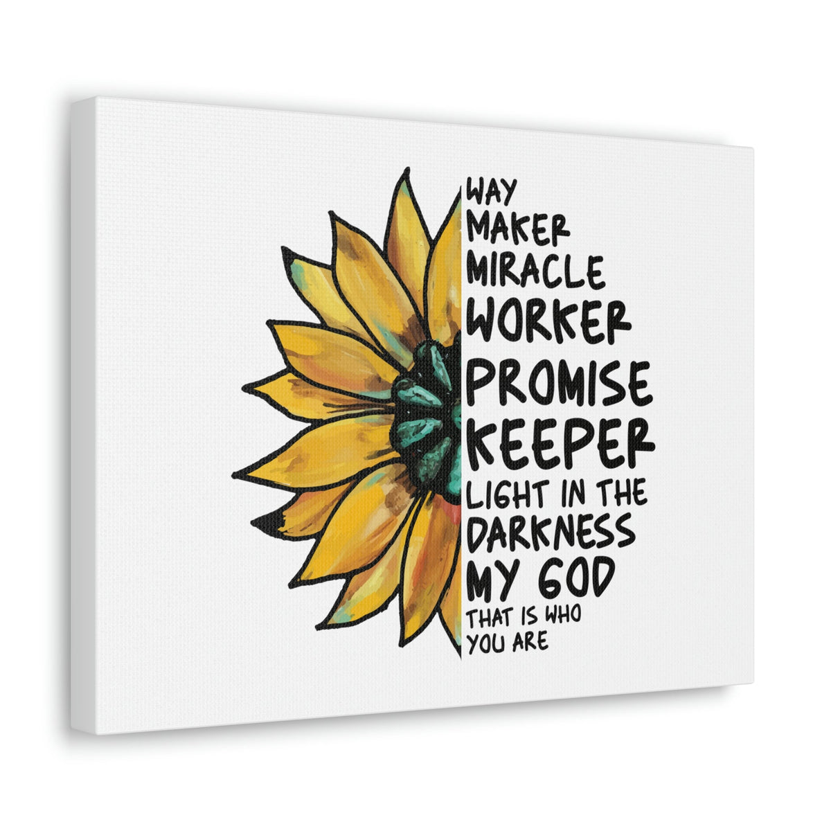Scripture Walls Way Maker, Miracle Worker 1 John 1:5 Yellow Flower Christian Wall Art Bible Verse Print Ready to Hang Unframed-Express Your Love Gifts