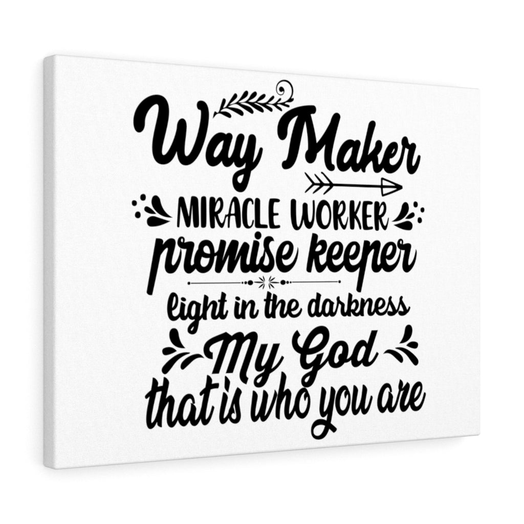 Scripture Walls Way Maker Miracle Worker Promise Keeper Bible Verse Canvas Christian Wall Art Ready to Hang Unframed-Express Your Love Gifts
