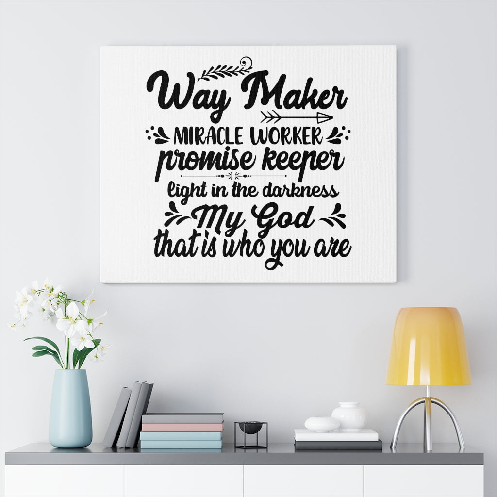Scripture Walls Way Maker Miracle Worker Promise Keeper Bible Verse Canvas Christian Wall Art Ready to Hang Unframed-Express Your Love Gifts