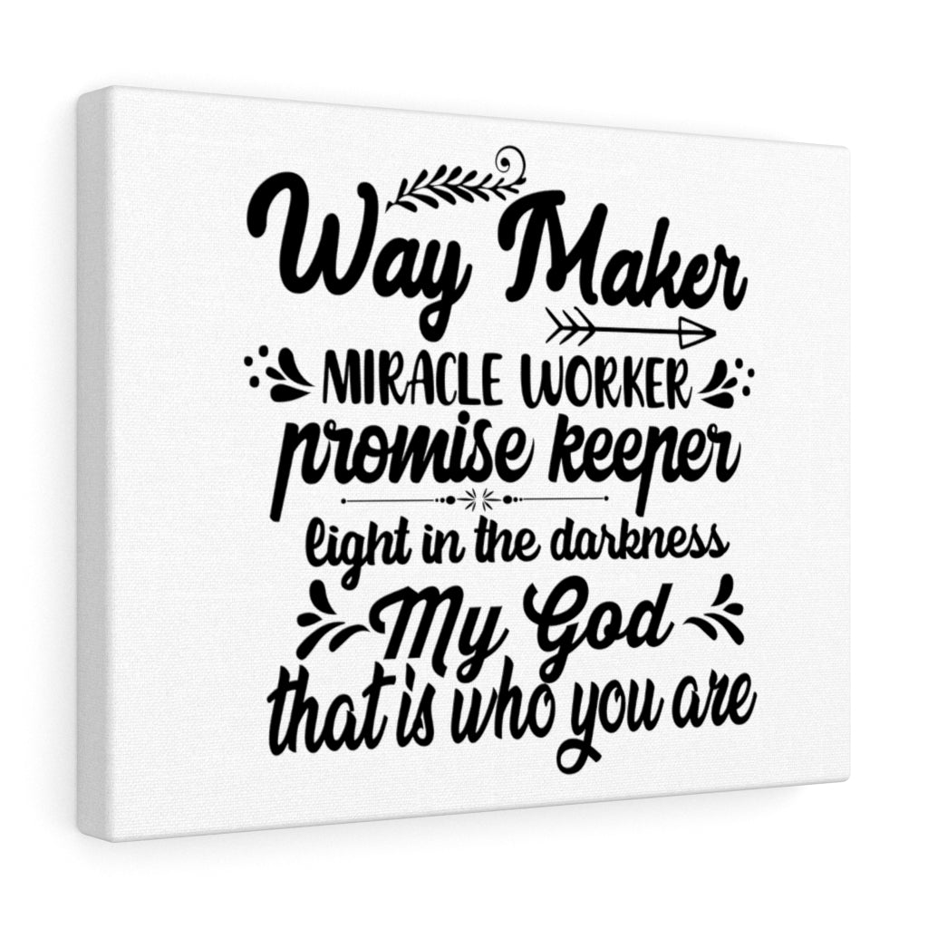 Scripture Walls Way Maker Miracle Worker Promise Keeper Bible Verse Canvas Christian Wall Art Ready to Hang Unframed-Express Your Love Gifts