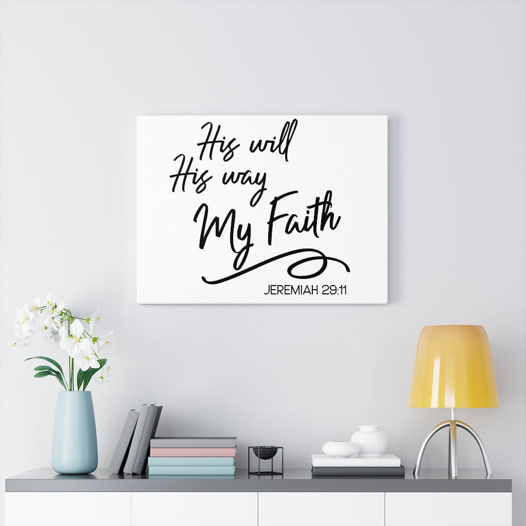 Scripture Walls Way My Faith Jeremiah 29:11 Bible Verse Canvas Christian Wall Art Ready to Hang Unframed-Express Your Love Gifts