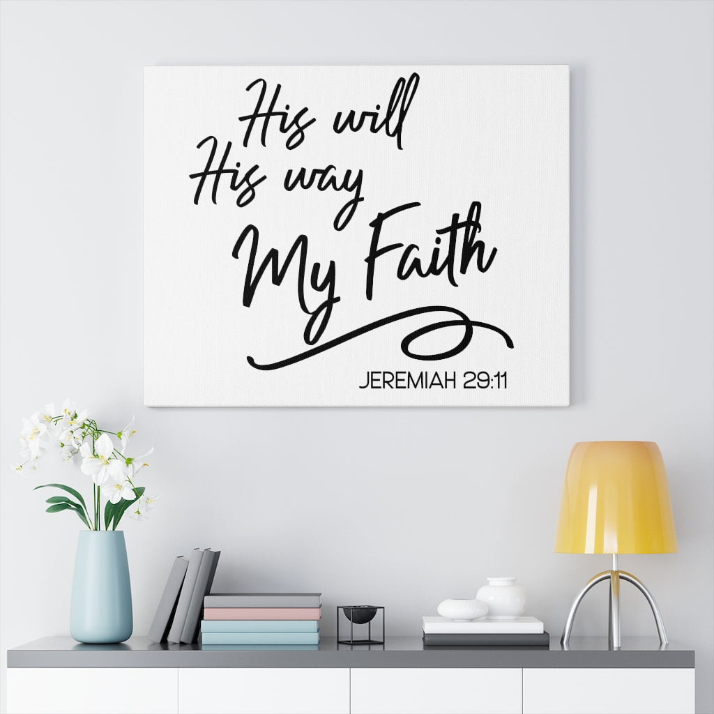 Scripture Walls Way My Faith Jeremiah 29:11 Bible Verse Canvas Christian Wall Art Ready to Hang Unframed-Express Your Love Gifts