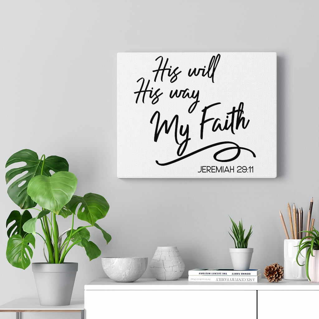 Scripture Walls Way My Faith Jeremiah 29:11 Bible Verse Canvas Christian Wall Art Ready to Hang Unframed-Express Your Love Gifts