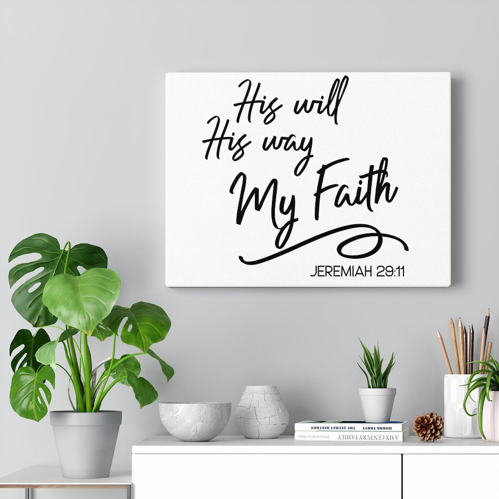 Scripture Walls Way My Faith Jeremiah 29:11 Bible Verse Canvas Christian Wall Art Ready to Hang Unframed-Express Your Love Gifts