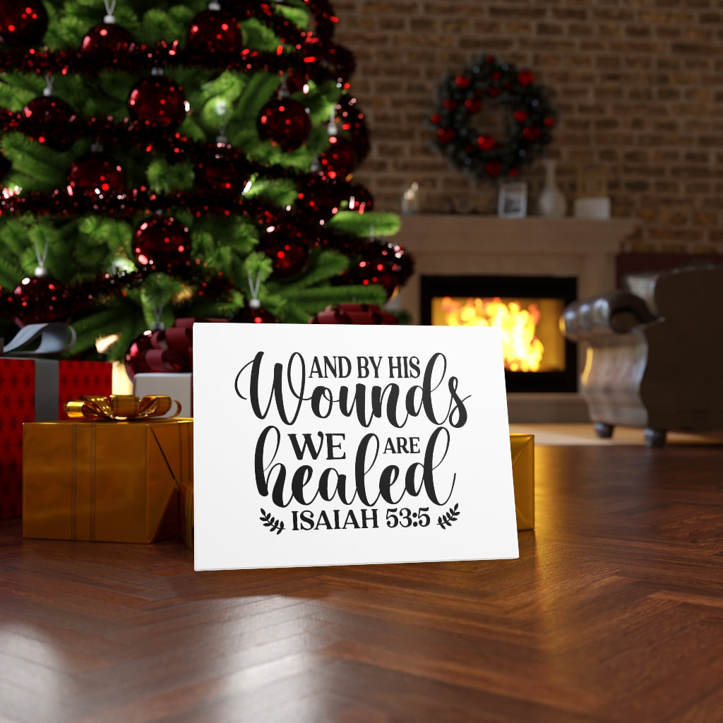 Scripture Walls We Are Healed Isaiah 59:5 Bible Verse Canvas Christian Wall Art Ready to Hang Unframed-Express Your Love Gifts