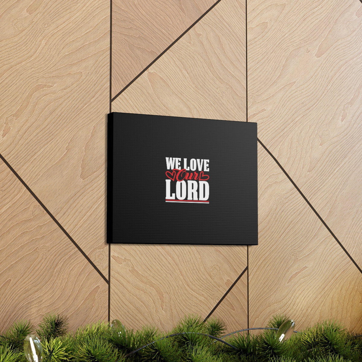 Scripture Walls We Love Our Lord Luke 10:27 Black Christian Wall Art Bible Verse Print Ready to Hang Unframed-Express Your Love Gifts