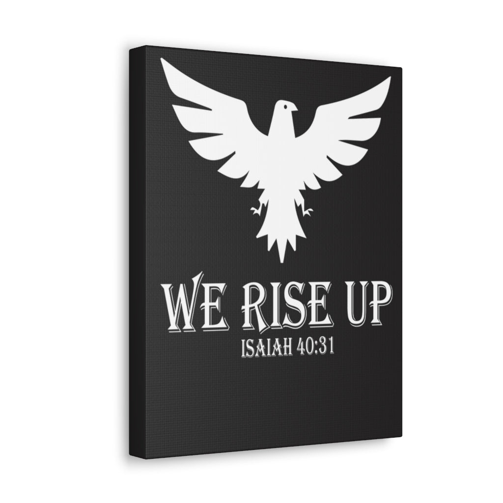 Scripture Walls We Rise Up Isaiah 40:31 Bible Verse Canvas Christian Wall Art Ready To Hang Unframed-Express Your Love Gifts