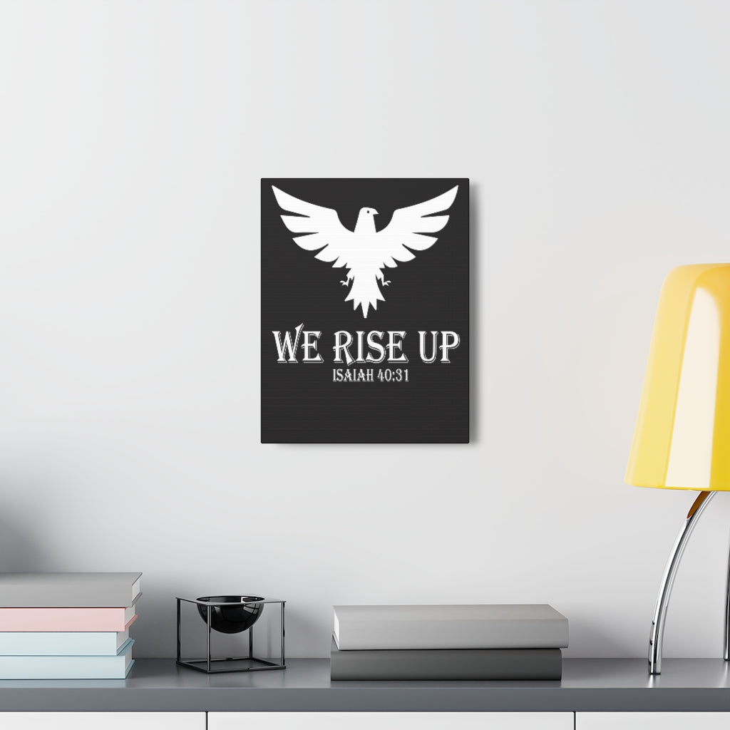 Scripture Walls We Rise Up Isaiah 40:31 Bible Verse Canvas Christian Wall Art Ready To Hang Unframed-Express Your Love Gifts