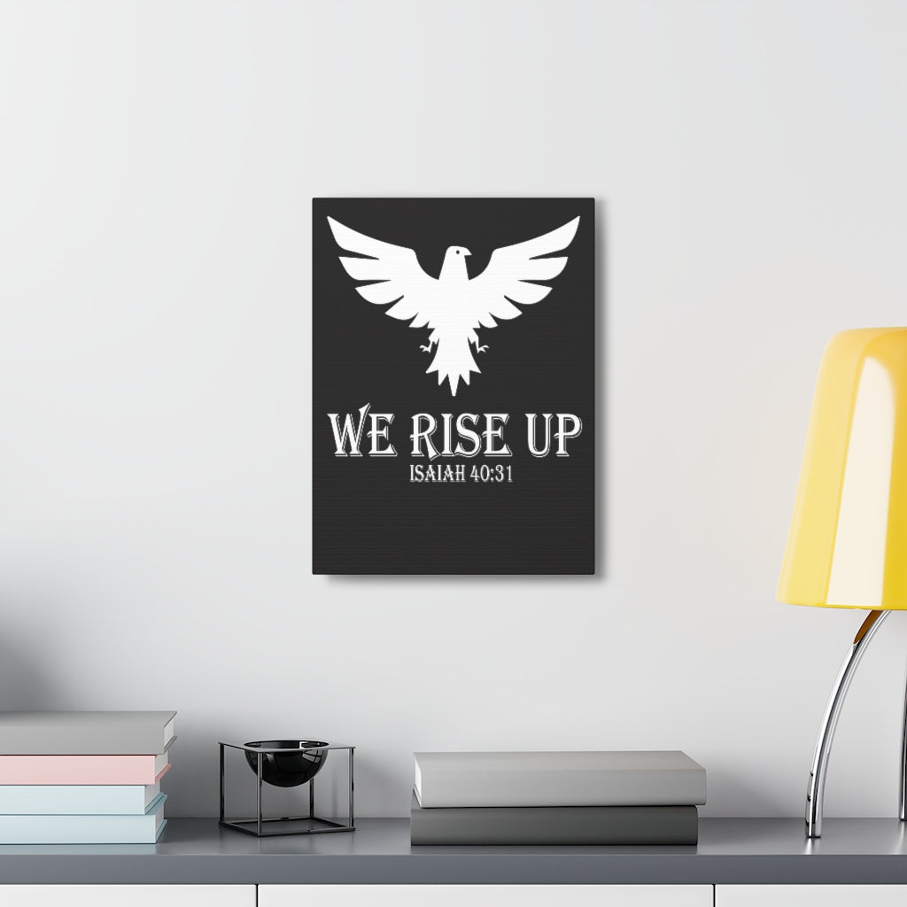 Scripture Walls We Rise Up Isaiah 40:31 Bible Verse Canvas Christian Wall Art Ready To Hang Unframed-Express Your Love Gifts