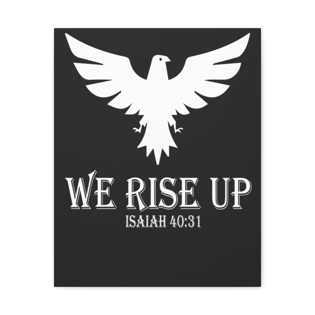 Scripture Walls We Rise Up Isaiah 40:31 Bible Verse Canvas Christian Wall Art Ready To Hang Unframed-Express Your Love Gifts
