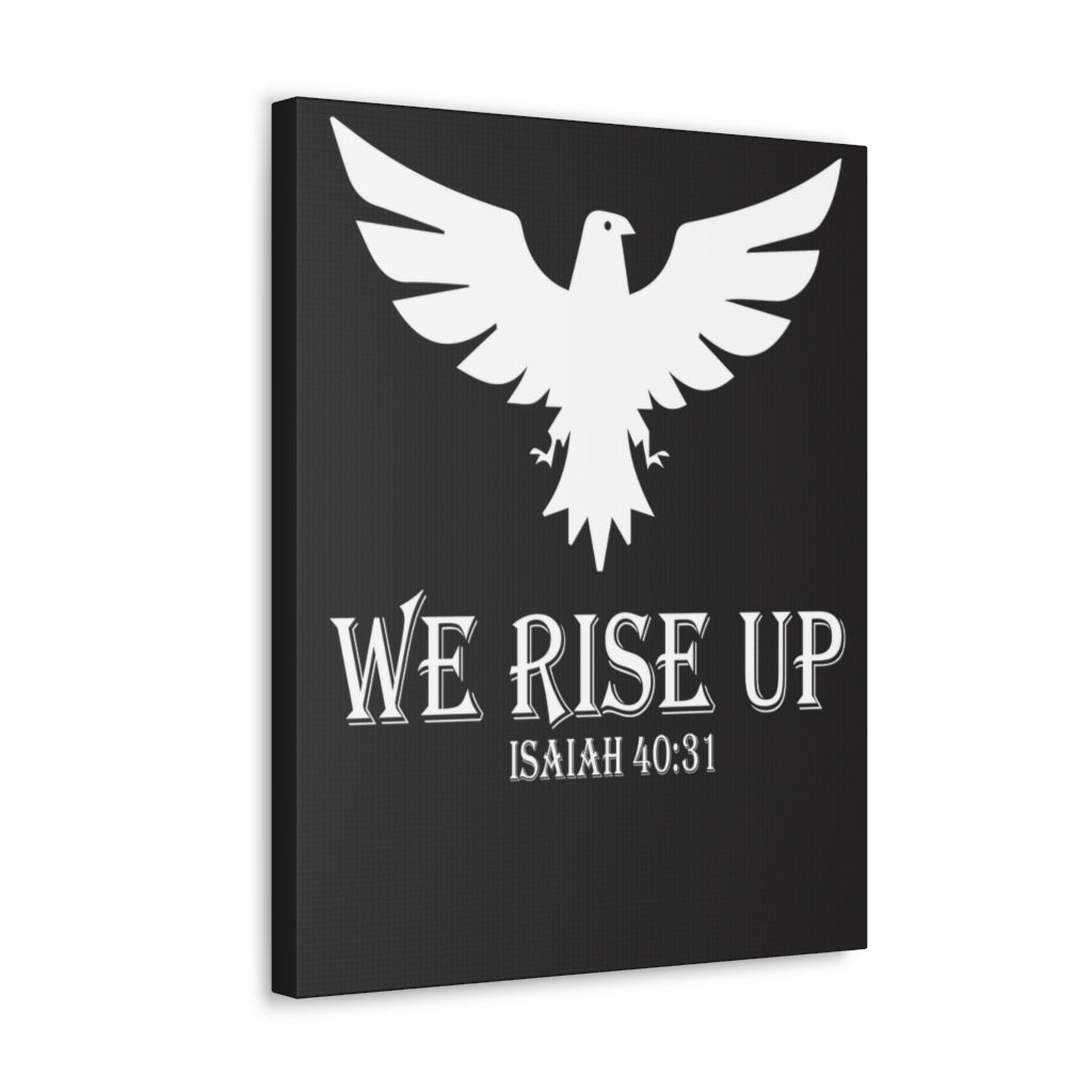 Scripture Walls We Rise Up Isaiah 40:31 Bible Verse Canvas Christian Wall Art Ready To Hang Unframed-Express Your Love Gifts