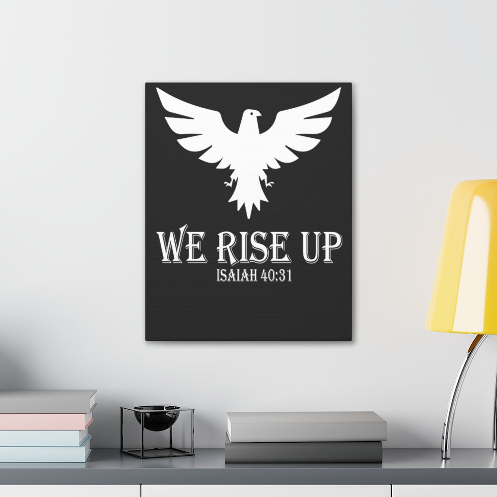 Scripture Walls We Rise Up Isaiah 40:31 Bible Verse Canvas Christian Wall Art Ready To Hang Unframed-Express Your Love Gifts