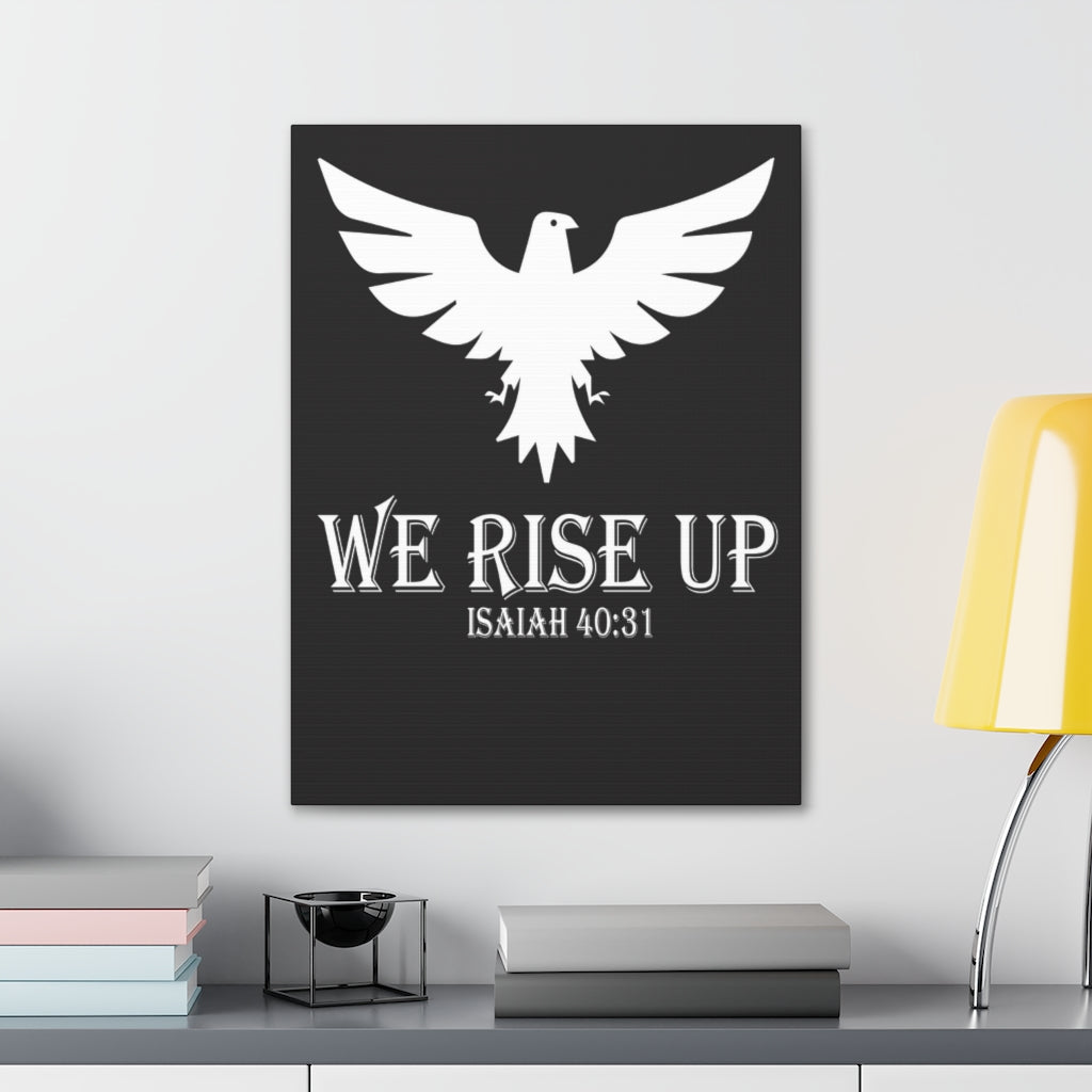 Scripture Walls We Rise Up Isaiah 40:31 Bible Verse Canvas Christian Wall Art Ready To Hang Unframed-Express Your Love Gifts