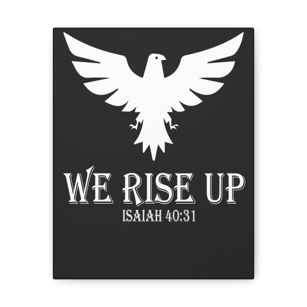 Scripture Walls We Rise Up Isaiah 40:31 Bible Verse Canvas Christian Wall Art Ready To Hang Unframed-Express Your Love Gifts