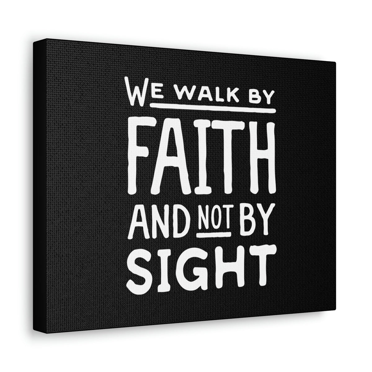 Scripture Walls We Walk By Faith 2 Corinthians 5:7 Underlined Black Christian Wall Art Bible Verse Print Ready to Hang Unframed-Express Your Love Gifts