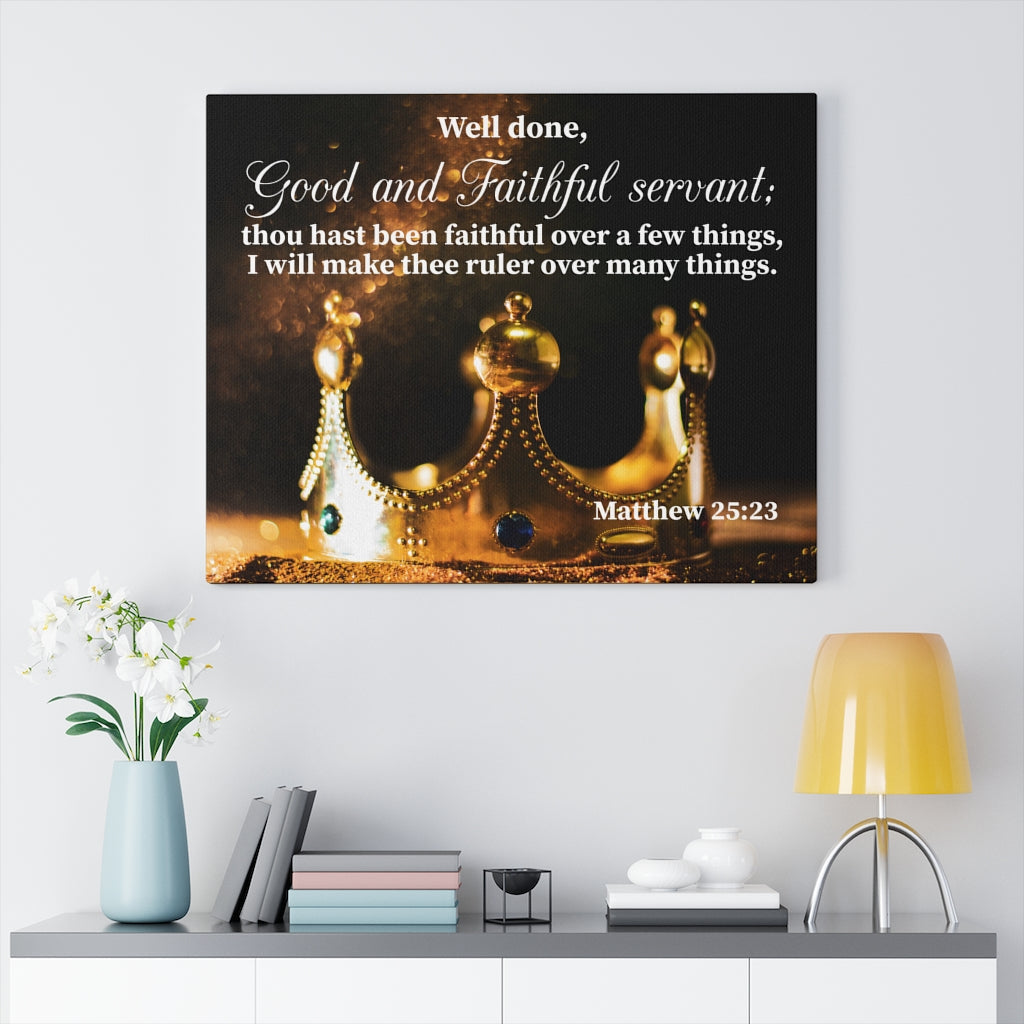 Scripture Walls Well Done Matthew 25:23 Wall Art Christian Home Decor Unframed-Express Your Love Gifts