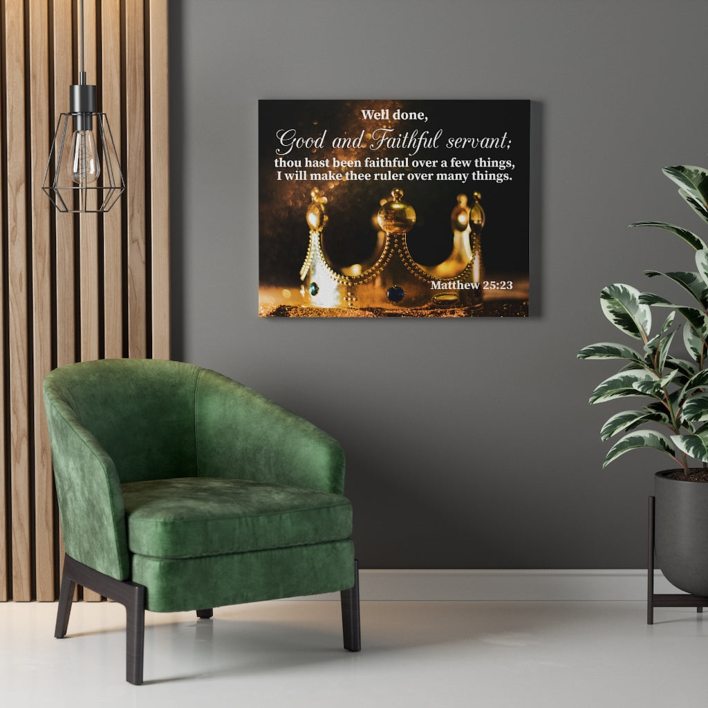 Scripture Walls Well Done Matthew 25:23 Wall Art Christian Home Decor Unframed-Express Your Love Gifts