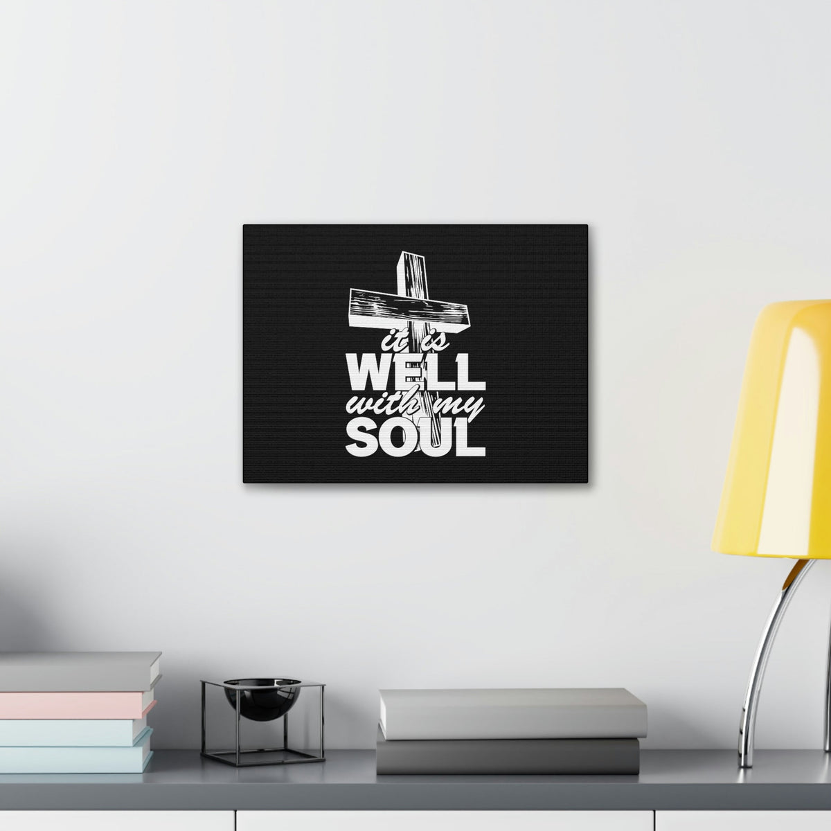 Scripture Walls Well With My Soul Psalm 42:7 Cross Christian Wall Art Bible Verse Print Ready to Hang Unframed-Express Your Love Gifts