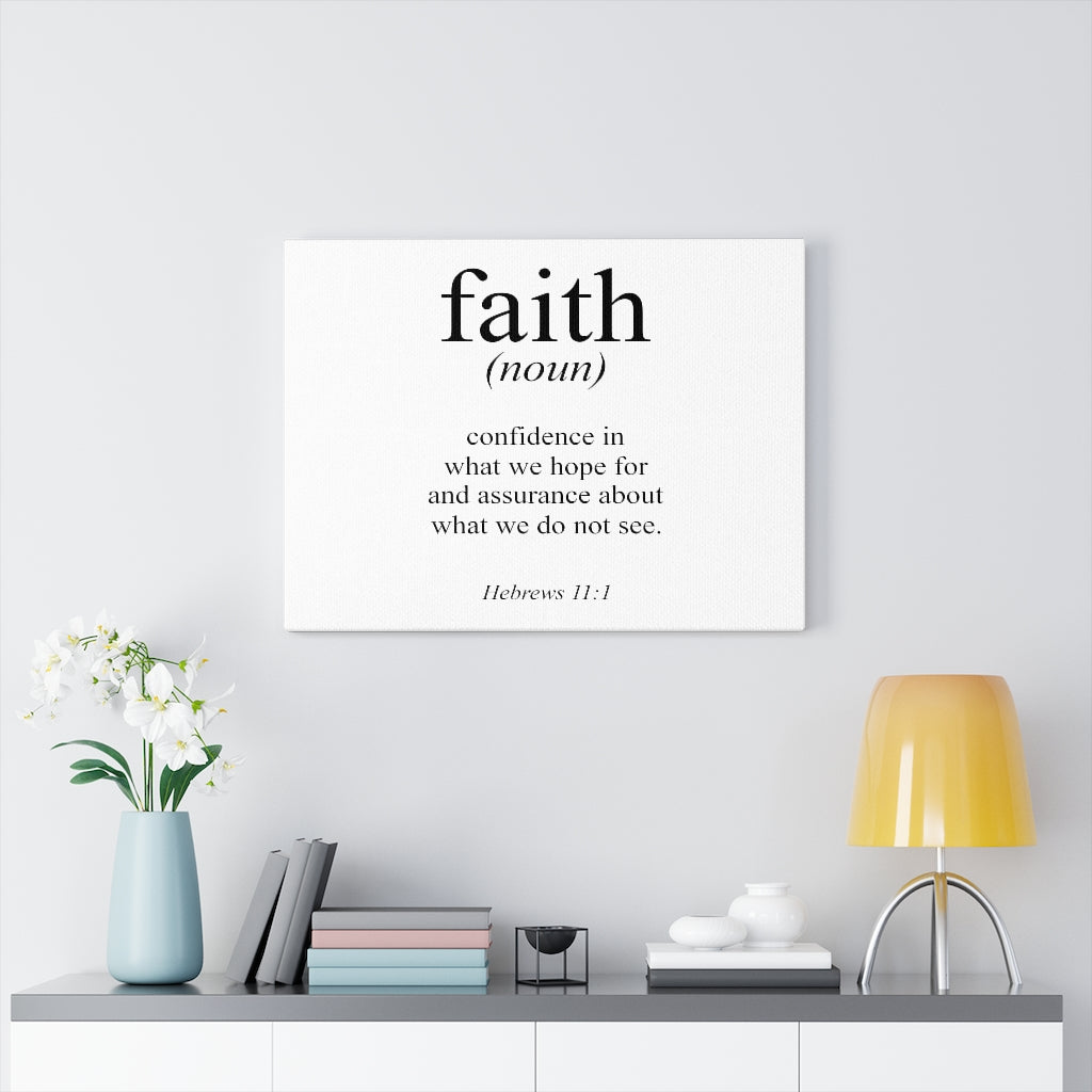 Scripture Walls What We Hope For Hebrews 11:1 Bible Verse Canvas Christian Wall Art Ready to Hang Unframed-Express Your Love Gifts