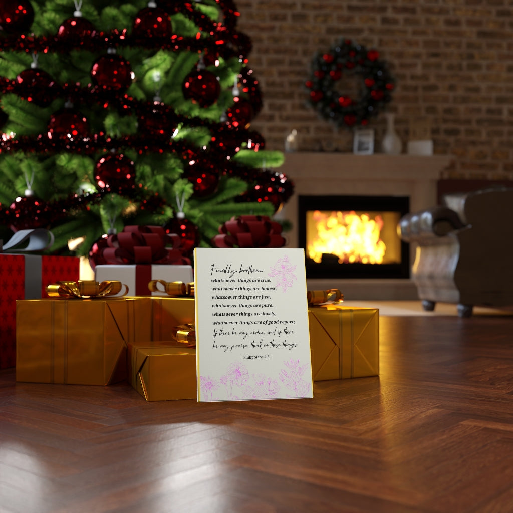 Scripture Walls Whatsoever Things Are Philippians 4:8 Bible Verse Canvas Christian Wall Art Ready to Hang Unframed-Express Your Love Gifts