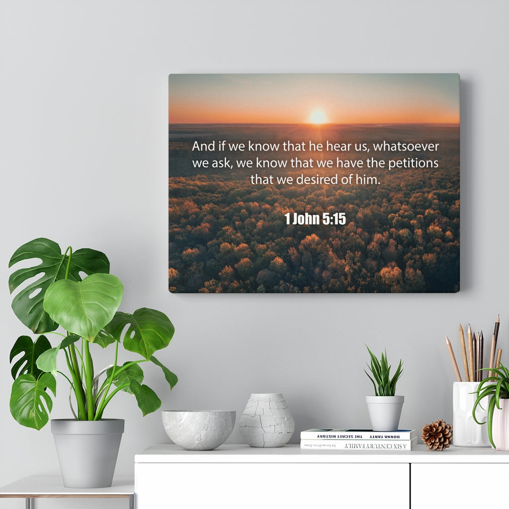 Scripture Walls Whatsoever We Ask 1 John 5:15 Christian Home Decor Bible Art Unframed-Express Your Love Gifts