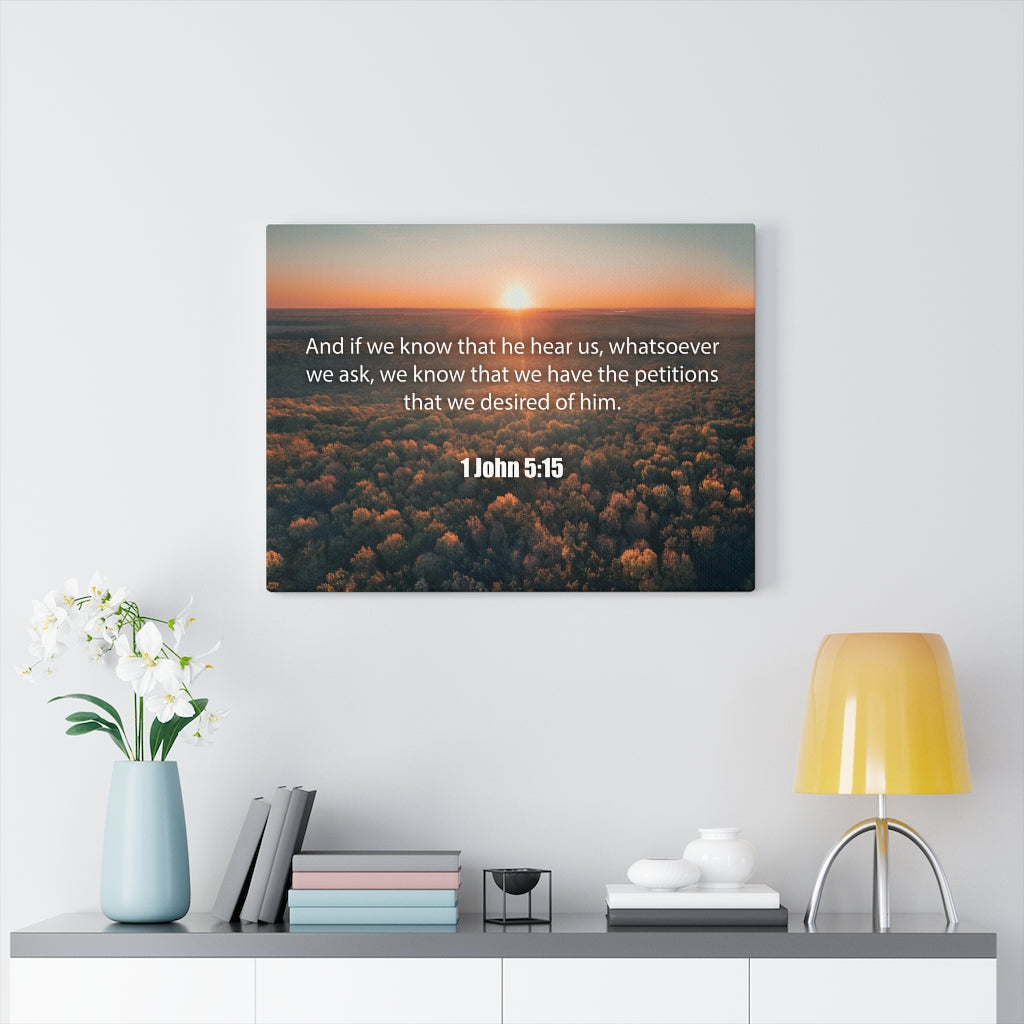 Scripture Walls Whatsoever We Ask 1 John 5:15 Christian Home Decor Bible Art Unframed-Express Your Love Gifts