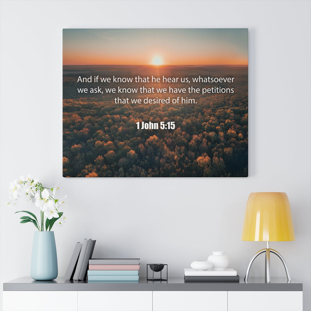 Scripture Walls Whatsoever We Ask 1 John 5:15 Christian Home Decor Bible Art Unframed-Express Your Love Gifts