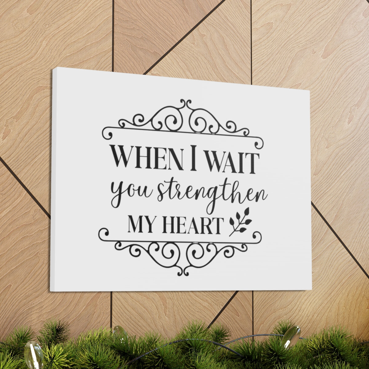 Scripture Walls When I Wait Psalm 27:14 Christian Wall Art Print Ready to Hang Unframed-Express Your Love Gifts