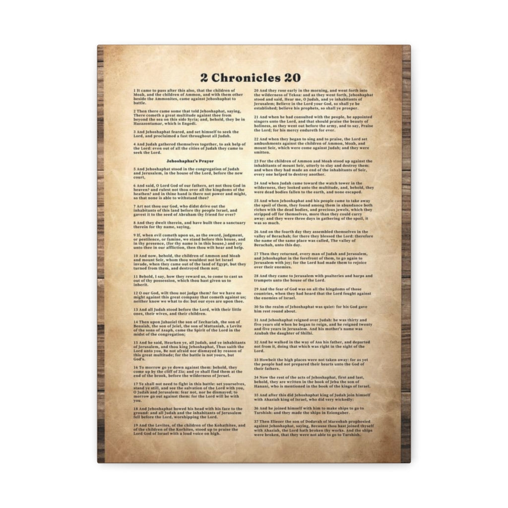 Scripture Walls When You Are Overwhelmed 2 Chronicles 20 Bible Verse Canvas Christian Wall Art Ready to Hang Unframed-Express Your Love Gifts