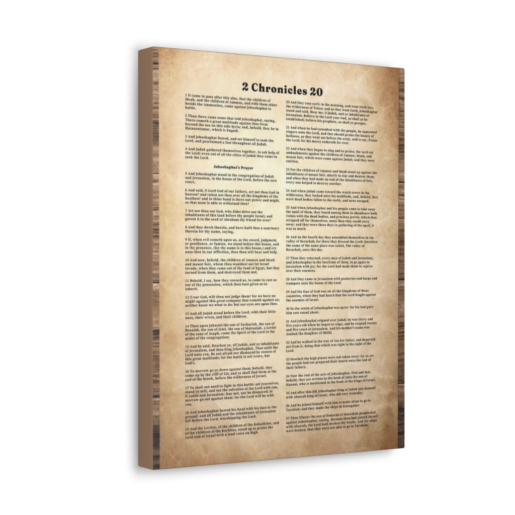 Scripture Walls When You Are Overwhelmed 2 Chronicles 20 Bible Verse Canvas Christian Wall Art Ready to Hang Unframed-Express Your Love Gifts