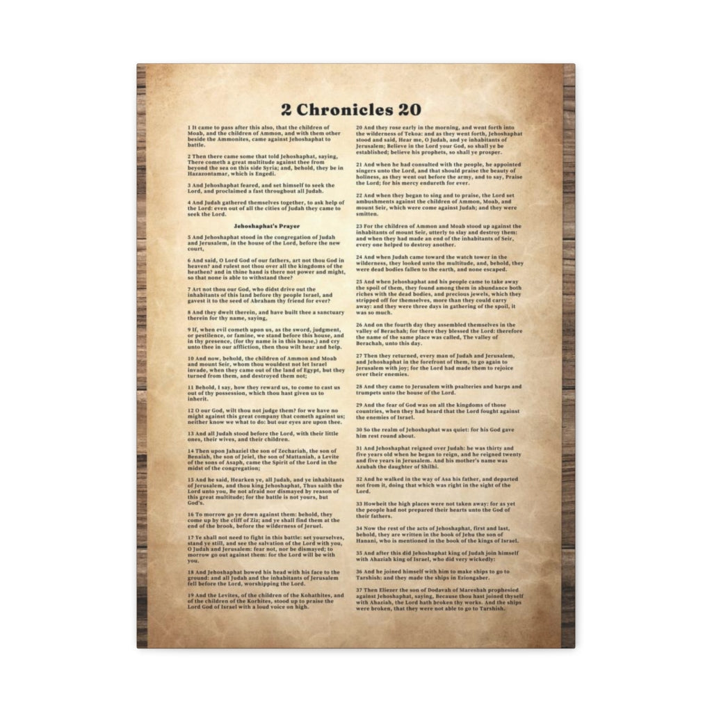 Scripture Walls When You Are Overwhelmed 2 Chronicles 20 Bible Verse Canvas Christian Wall Art Ready to Hang Unframed-Express Your Love Gifts