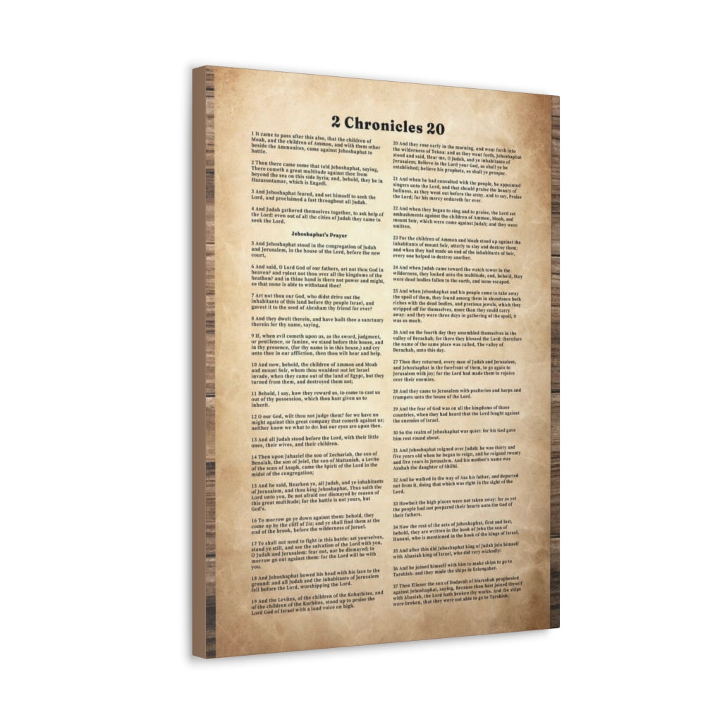 Scripture Walls When You Are Overwhelmed 2 Chronicles 20 Bible Verse Canvas Christian Wall Art Ready to Hang Unframed-Express Your Love Gifts