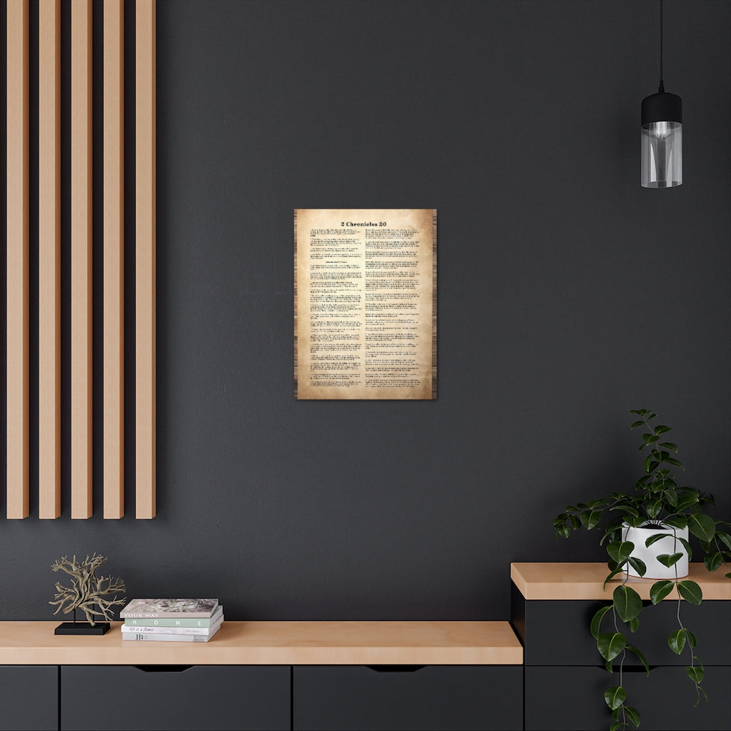 Scripture Walls When You Are Overwhelmed 2 Chronicles 20 Bible Verse Canvas Christian Wall Art Ready to Hang Unframed-Express Your Love Gifts