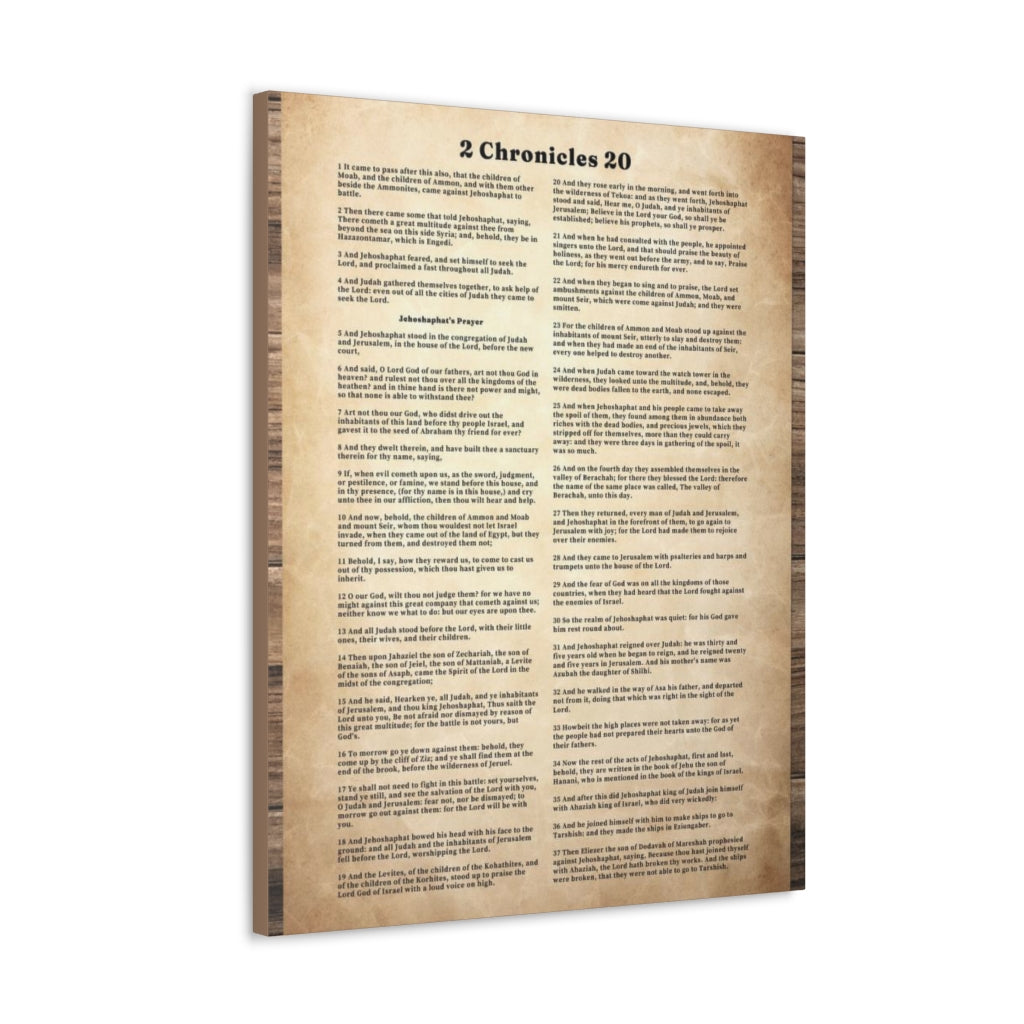Scripture Walls When You Are Overwhelmed 2 Chronicles 20 Bible Verse Canvas Christian Wall Art Ready to Hang Unframed-Express Your Love Gifts