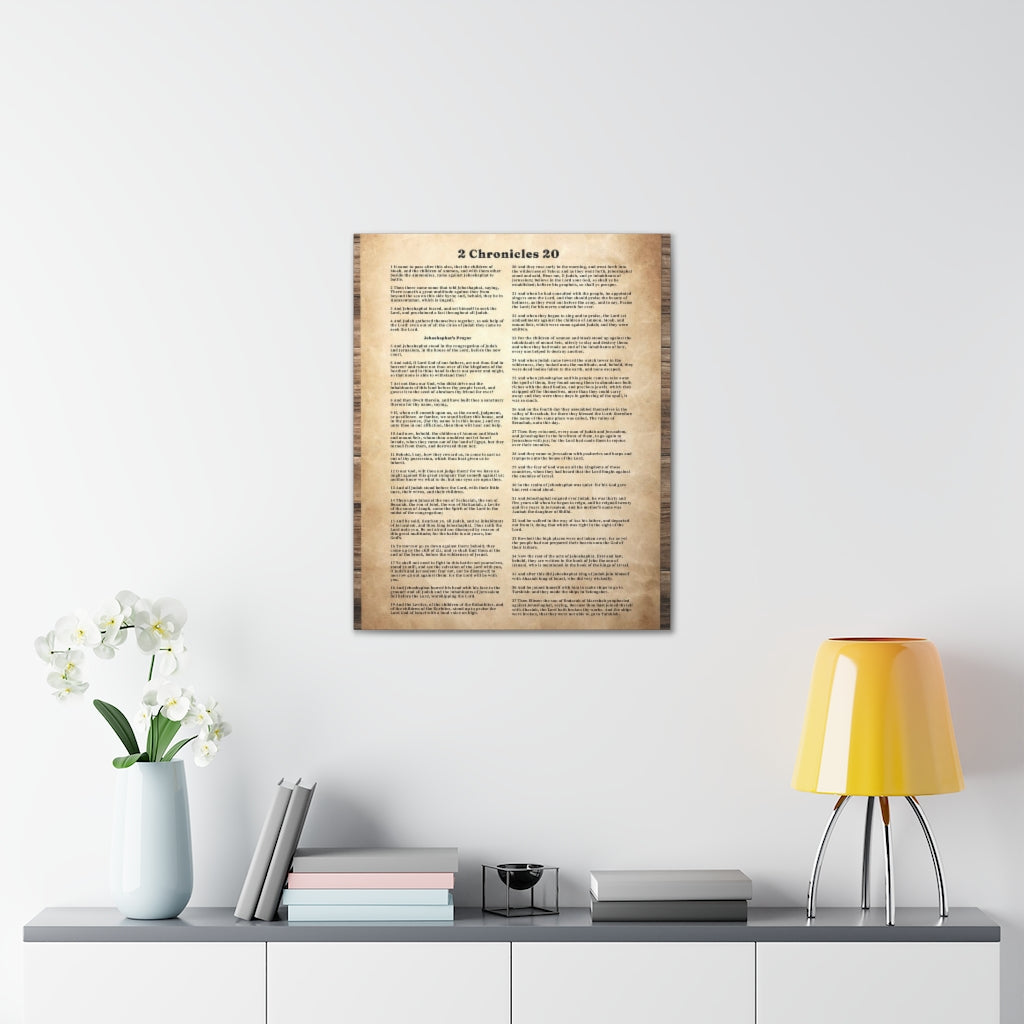 Scripture Walls When You Are Overwhelmed 2 Chronicles 20 Bible Verse Canvas Christian Wall Art Ready to Hang Unframed-Express Your Love Gifts