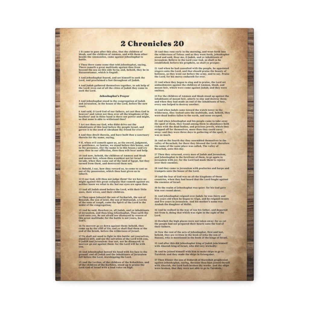 Scripture Walls When You Are Overwhelmed 2 Chronicles 20 Bible Verse Canvas Christian Wall Art Ready to Hang Unframed-Express Your Love Gifts