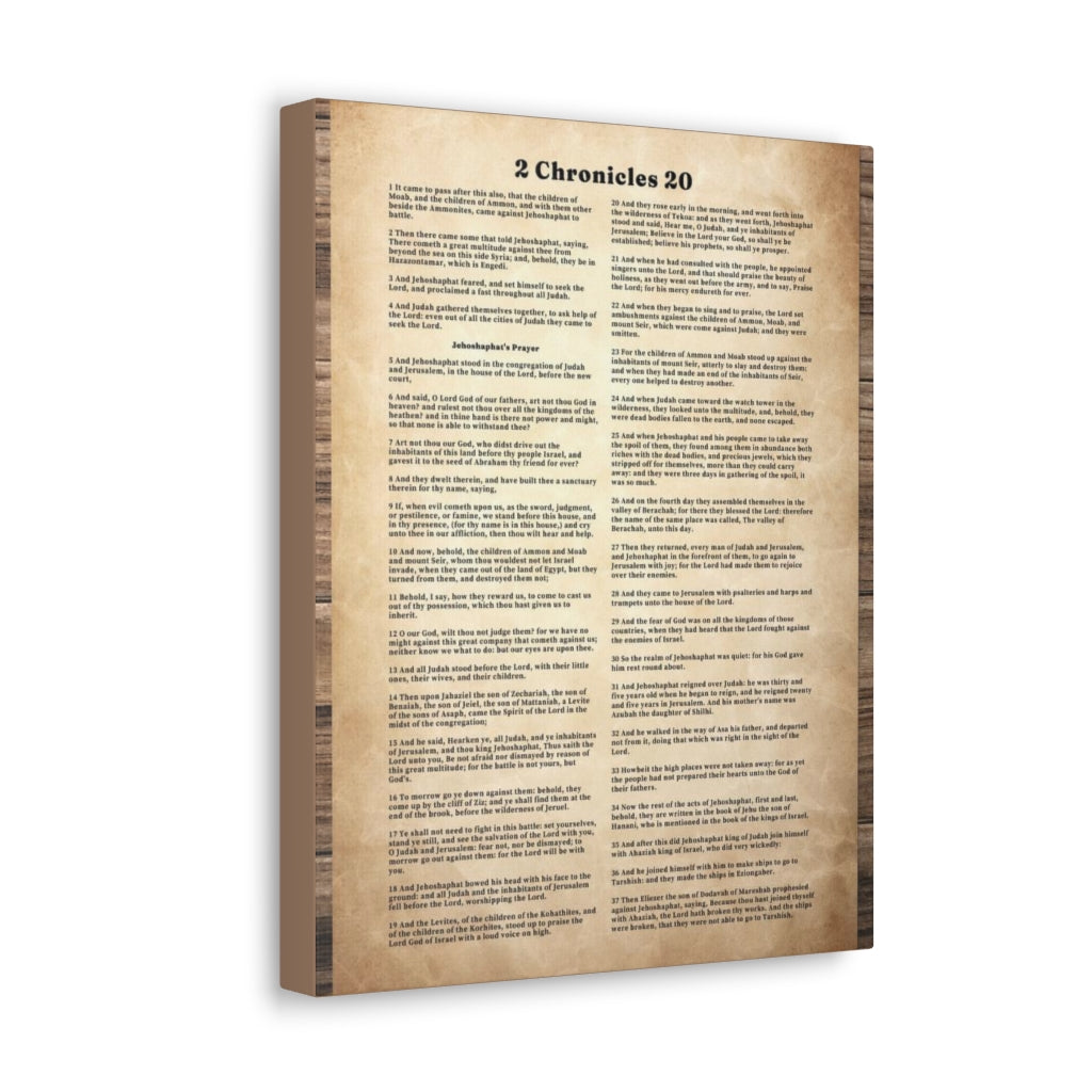 Scripture Walls When You Are Overwhelmed 2 Chronicles 20 Bible Verse Canvas Christian Wall Art Ready to Hang Unframed-Express Your Love Gifts