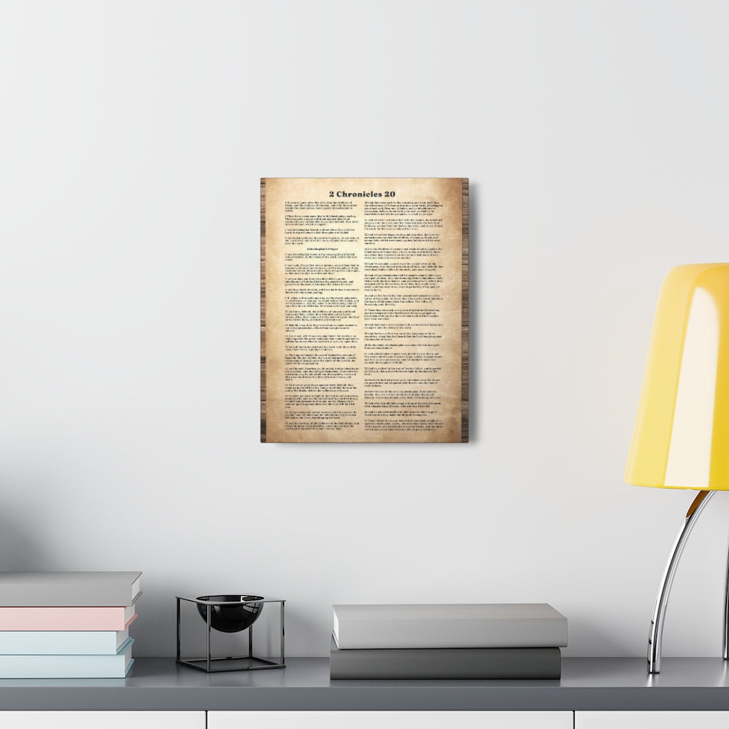 Scripture Walls When You Are Overwhelmed 2 Chronicles 20 Bible Verse Canvas Christian Wall Art Ready to Hang Unframed-Express Your Love Gifts