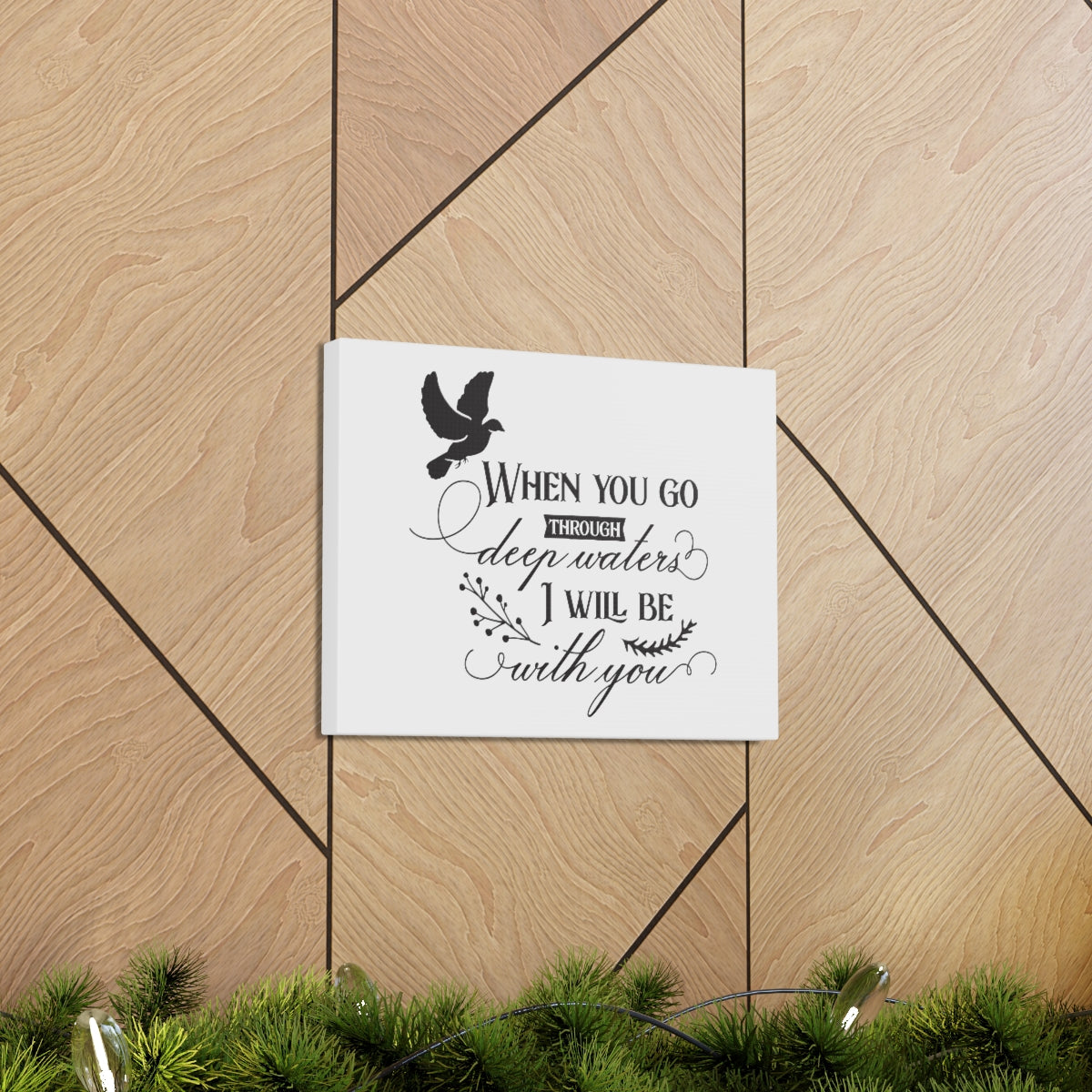 Scripture Walls When You Go Isaiah 43:2 Christian Wall Art Print Ready to Hang Unframed-Express Your Love Gifts