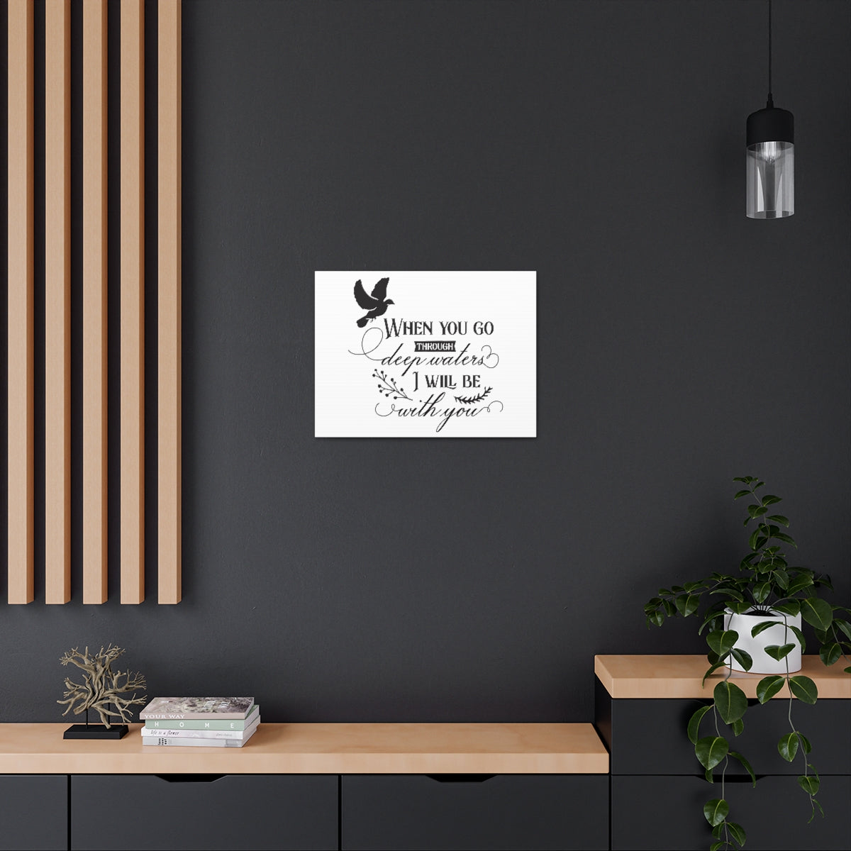 Scripture Walls When You Go Isaiah 43:2 Christian Wall Art Print Ready to Hang Unframed-Express Your Love Gifts