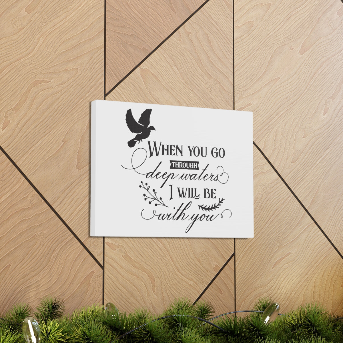 Scripture Walls When You Go Isaiah 43:2 Christian Wall Art Print Ready to Hang Unframed-Express Your Love Gifts