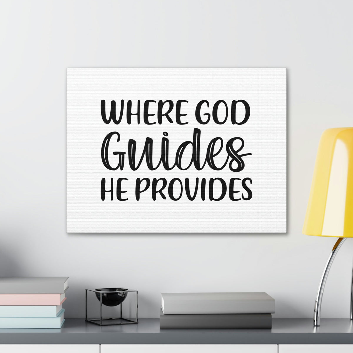 Scripture Walls Where God Guides, He Provides 1 Corinthians 10:13 Christian Wall Art Bible Verse Print Ready to Hang Unframed-Express Your Love Gifts