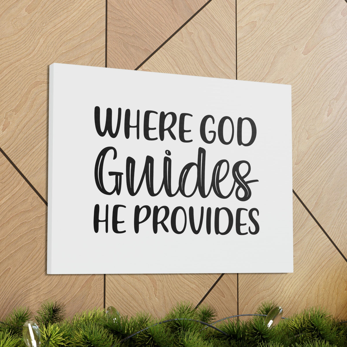 Scripture Walls Where God Guides, He Provides 1 Corinthians 10:13 Christian Wall Art Bible Verse Print Ready to Hang Unframed-Express Your Love Gifts