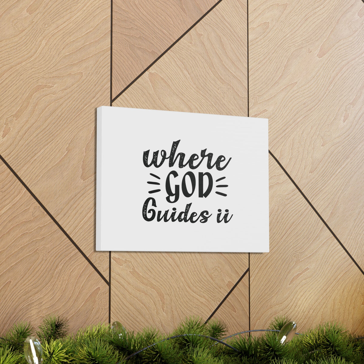 Scripture Walls Where God Guides It Psalm 119:105 Christian Wall Art Bible Verse Print Ready to Hang Unframed-Express Your Love Gifts