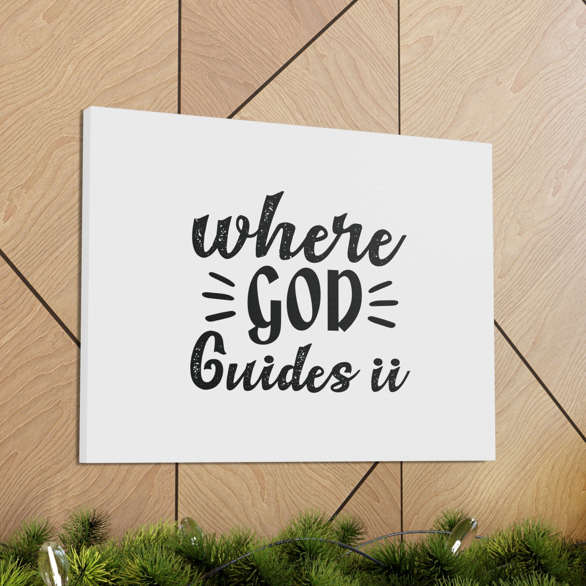 Scripture Walls Where God Guides It Psalm 119:105 Christian Wall Art Bible Verse Print Ready to Hang Unframed-Express Your Love Gifts