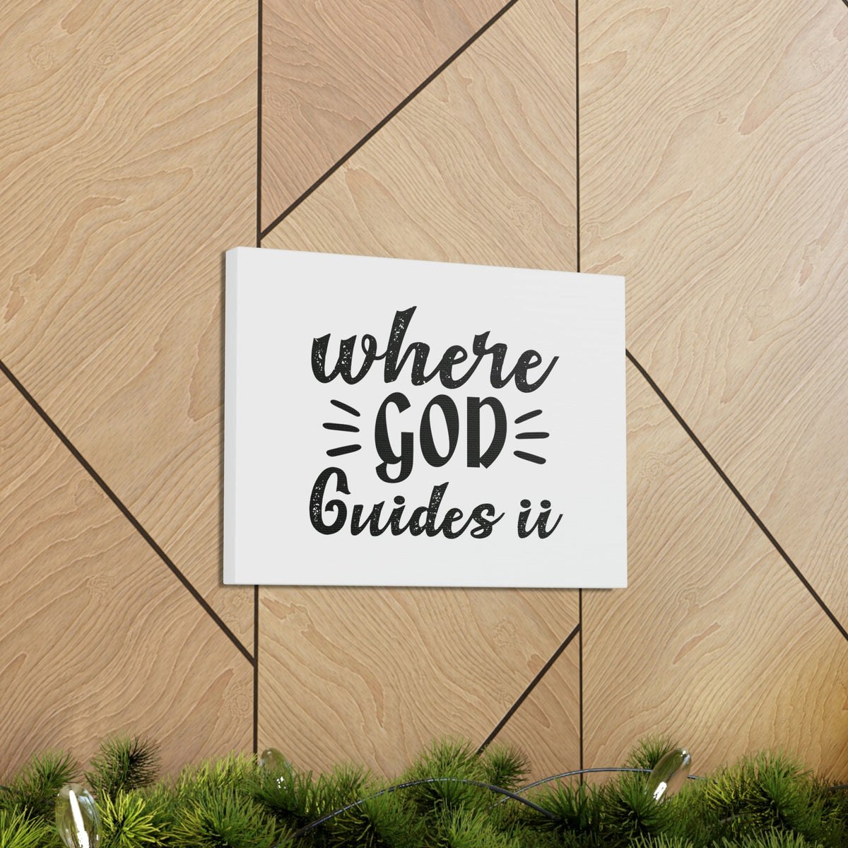 Scripture Walls Where God Guides U Psalm 119:105 Christian Wall Art Bible Verse Print Ready to Hang Unframed-Express Your Love Gifts